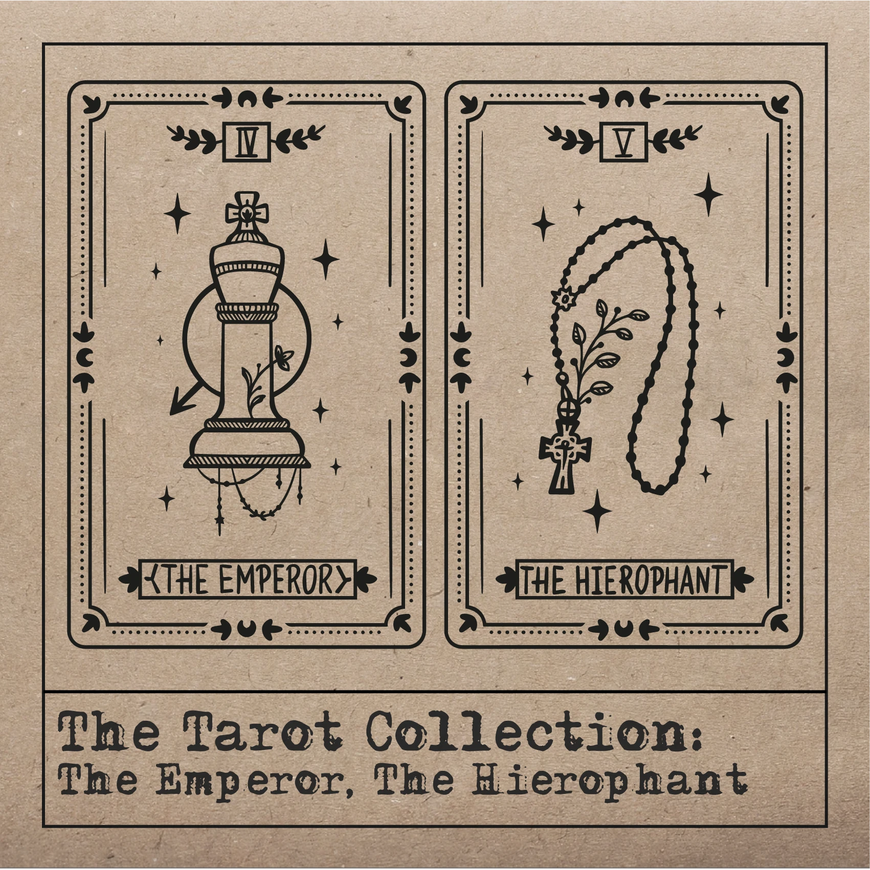 the tarot design the emperir and the hierophant