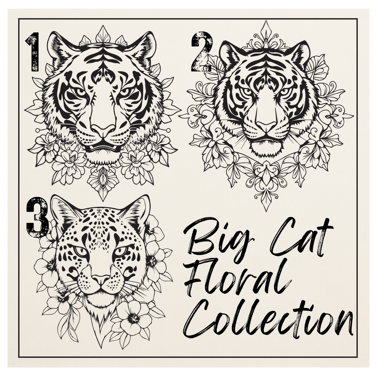 The Big Cats Floral Collection - Sweatshirt