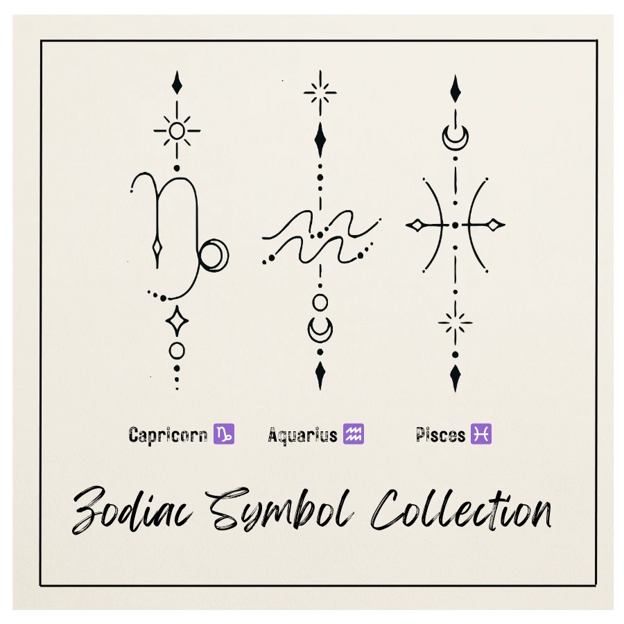 Zodiac Symbols - The Zodiac Collection - Sweatshirt