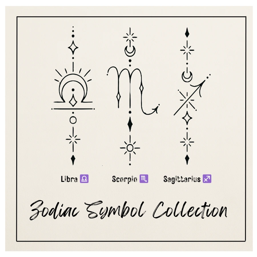 Zodiac Symbols - The Zodiac Collection - Sweatshirt