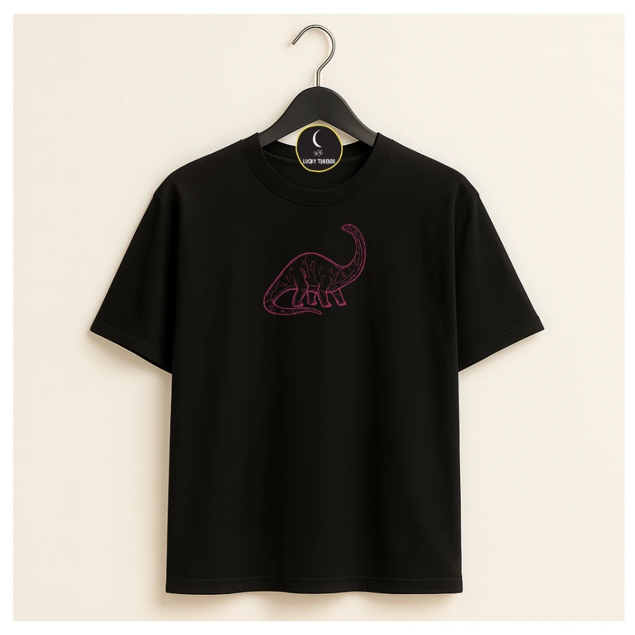 dinosaur embroidered t-shirt by Lucky Threads