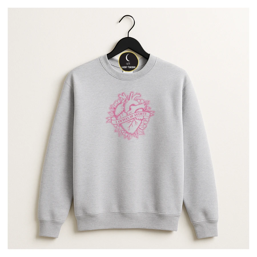 anxiety embroidered sweatshirt