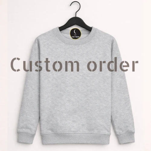 grey sweater with logo CUSTOM ORDER Custom Thread Art Sweatshirt Adult