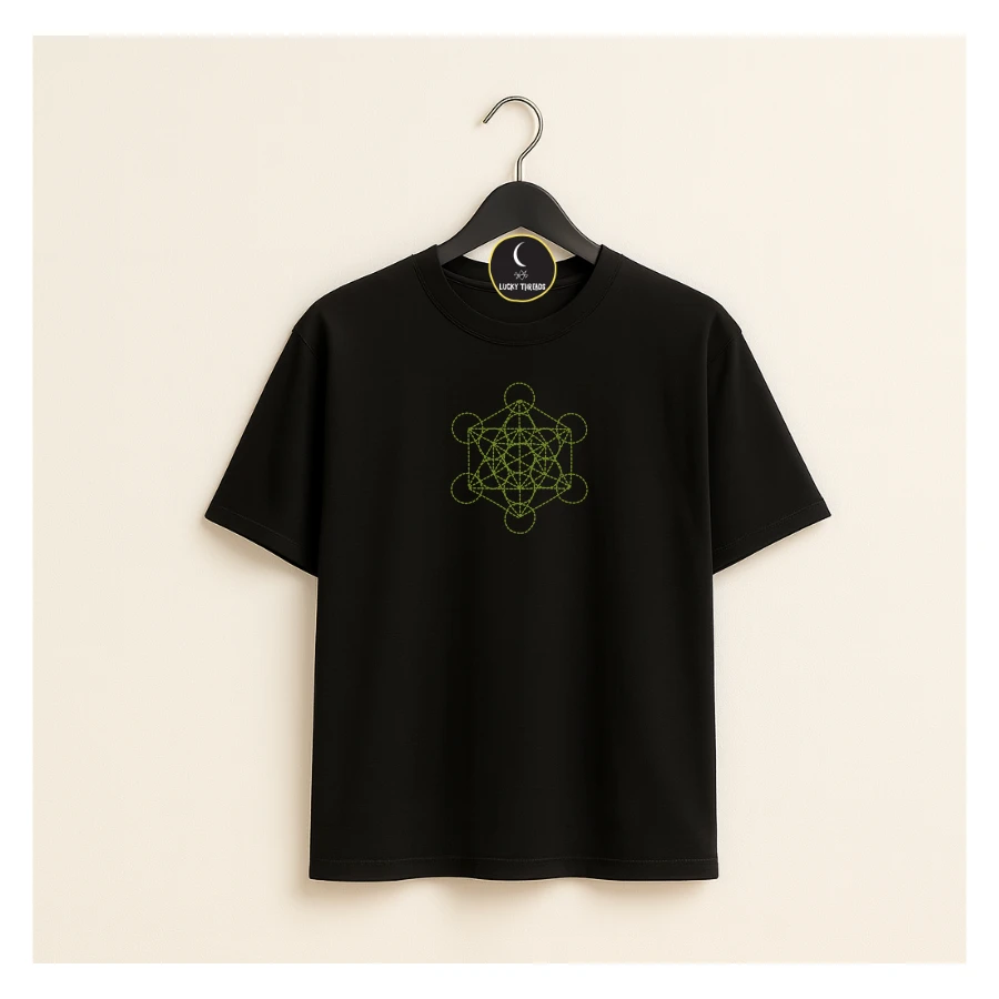 sacred geometry embroidered t-shirt