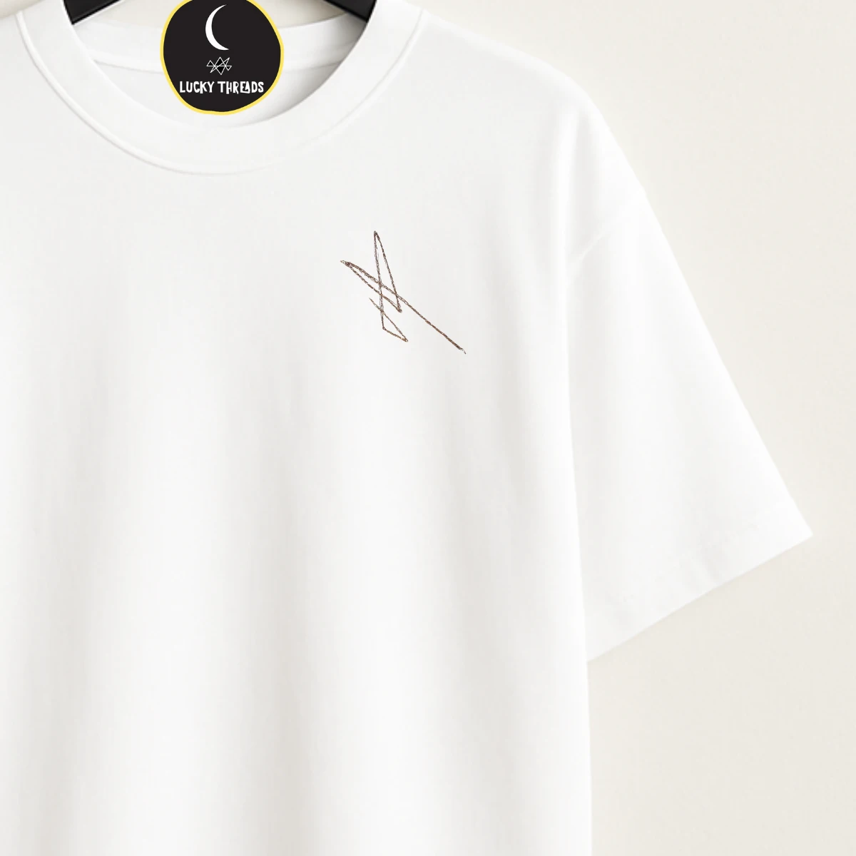 Custom sigil t-shirt stitched intention symbol