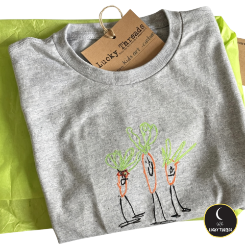 CARROT custom art kids tee with carrot design