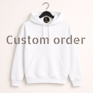 white Hoodie with logo CUSTOM ORDER
