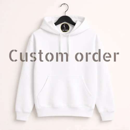 white Hoodie with logo CUSTOM ORDER