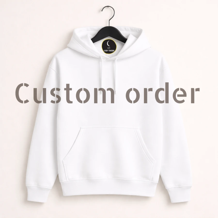 white Hoodie with logo CUSTOM ORDER