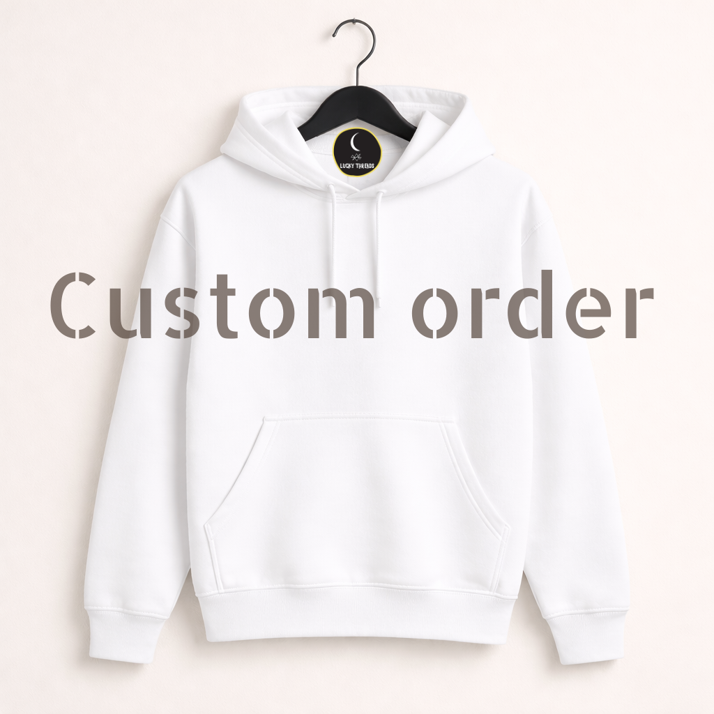 white Hoodie with logo CUSTOM ORDER