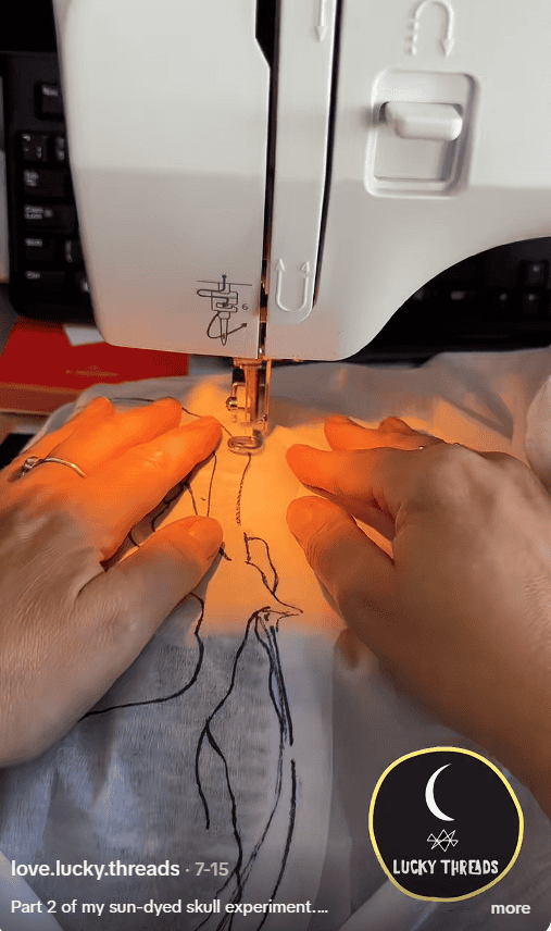 TikTok stitching close-up