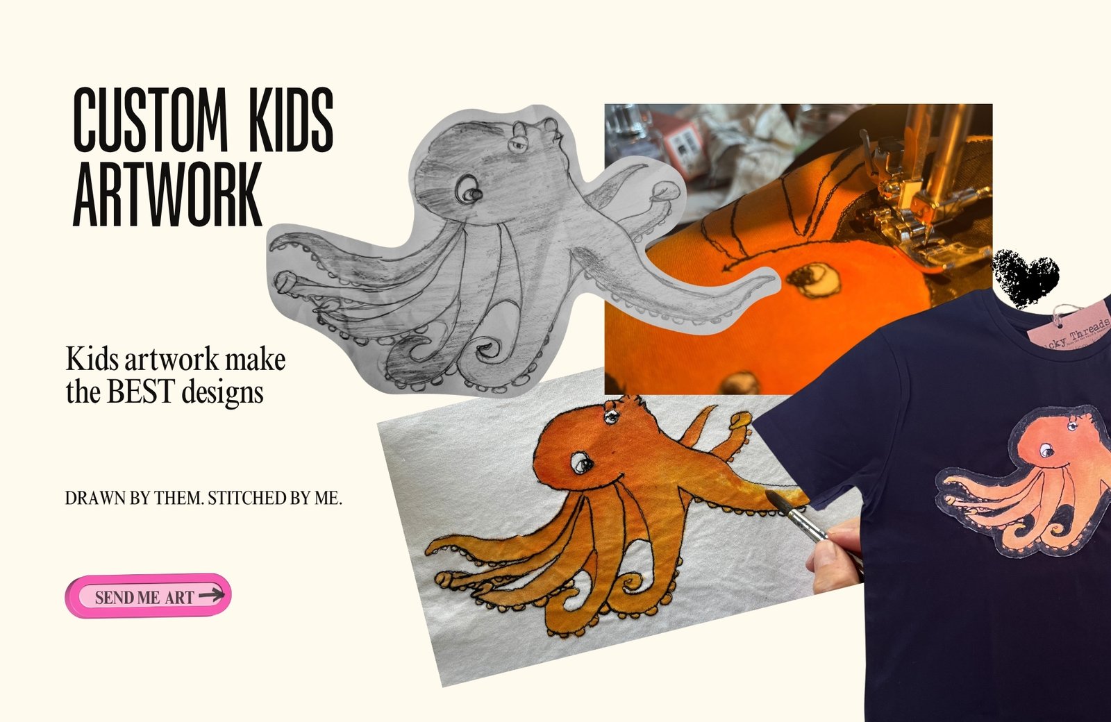 kIDS aRT IMAGE OCTOPUS LUCKYTHREADS